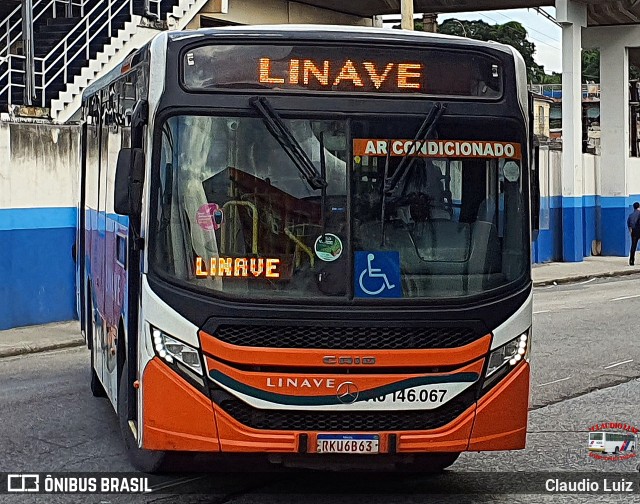 Linave Transportes RJ 146.067 na cidade de Nacip Raydan, Minas Gerais, Brasil, por Claudio Luiz. Número da foto: #12740537.