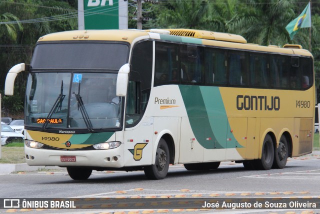 Empresa Gontijo de Transportes 14980 na cidade de Barra do Piraí, Rio de Janeiro, Brasil, por José Augusto de Souza Oliveira. Número da foto: #12740056.