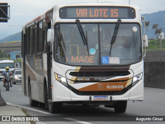Auto Ônibus Vera Cruz RJ 104.016 na cidade de Duque de Caxias, Rio de Janeiro, Brasil, por Augusto César. Número da foto: #12739196.