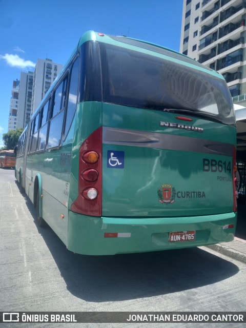 Transporte Coletivo Glória BB614 na cidade de Curitiba, Paraná, Brasil, por JONATHAN EDUARDO CANTOR. Número da foto: #12738923.