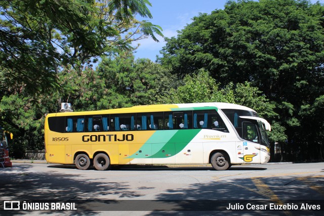 Empresa Gontijo de Transportes 18505 na cidade de São Paulo, São Paulo, Brasil, por Julio Cesar Euzebio Alves. Número da foto: #12740493.
