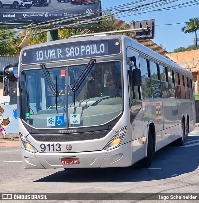 BluMob - Concessionária de Transporte Urbano de Blumenau 9113 na cidade de Blumenau, Santa Catarina, Brasil, por Iago Scheineider. Número da foto: #12738094.