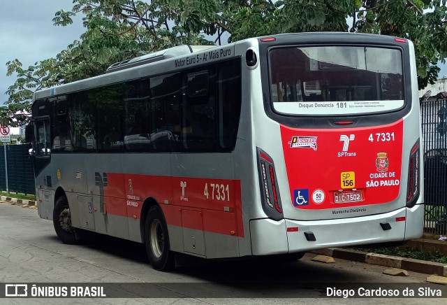 Pêssego Transportes 4 7331 na cidade de São Paulo, São Paulo, Brasil, por Diego Cardoso da Silva. Número da foto: #12741240.