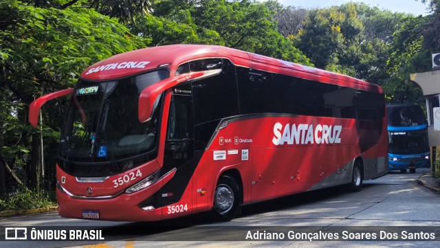 Viação Santa Cruz 35024 na cidade de São Paulo, São Paulo, Brasil, por Adriano Gonçalves Soares Dos Santos. Número da foto: #12740586.