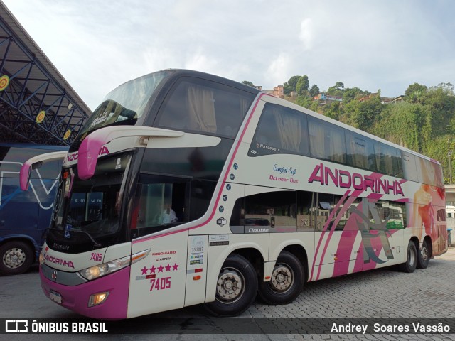 Empresa de Transportes Andorinha 7405 na cidade de Santos, São Paulo, Brasil, por Andrey  Soares Vassão. Número da foto: #12742630.