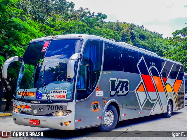 VB Transportes e Turismo 7005 na cidade de São Paulo, São Paulo, Brasil, por Igor F.. Número da foto: #12742006.