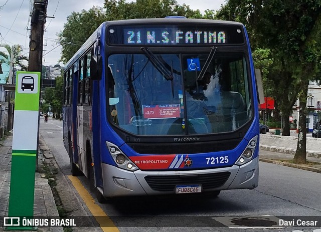 BR Mobilidade Baixada Santista 72125 na cidade de Santos, São Paulo, Brasil, por Davi Cesar. Número da foto: #12741399.