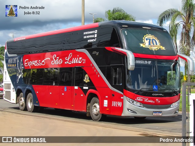 Expresso São Luiz 10190 na cidade de Samambaia, Distrito Federal, Brasil, por Pedro Andrade. Número da foto: #12741033.
