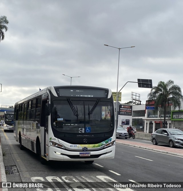 Viação Guaianazes 01 511 na cidade de Santo André, São Paulo, Brasil, por Hebert Eduardo Ribeiro Todesco. Número da foto: #12740585.