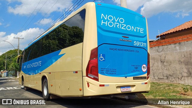 Viação Novo Horizonte 591311 na cidade de Paulínia, São Paulo, Brasil, por Allan Henrique. Número da foto: #12741265.