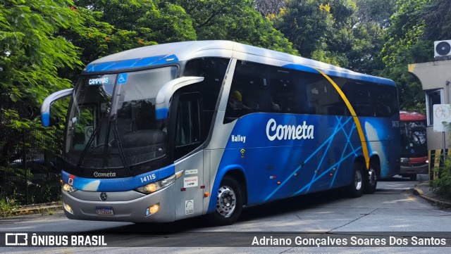 Viação Cometa 14115 na cidade de São Paulo, São Paulo, Brasil, por Adriano Gonçalves Soares Dos Santos. Número da foto: #12740609.