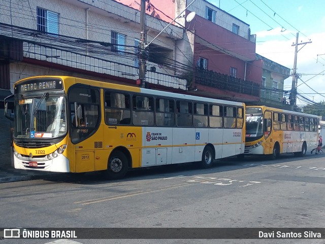 Viação Metrópole Paulista - Zona Leste 3 2322 na cidade de São Paulo, São Paulo, Brasil, por Davi Santos Silva. Número da foto: #12741898.