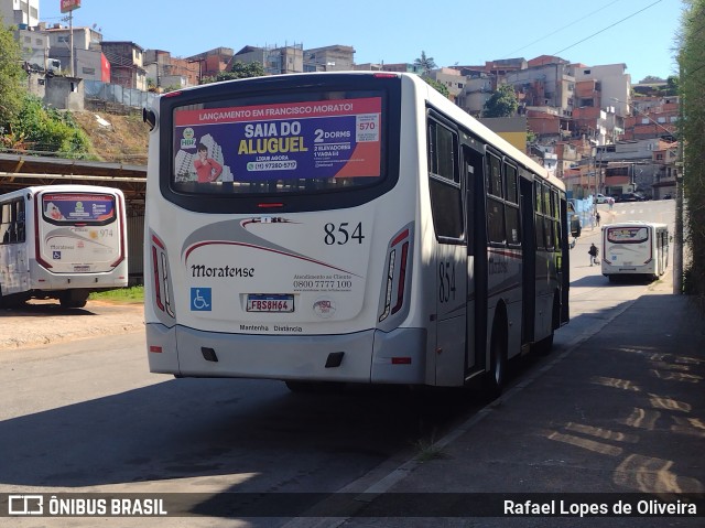 Auto Ônibus Moratense 854 na cidade de Francisco Morato, São Paulo, Brasil, por Rafael Lopes de Oliveira. Número da foto: #12741179.