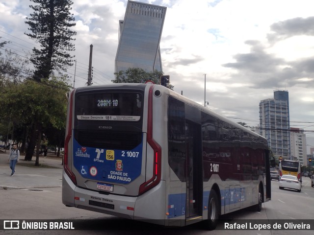 Sambaíba Transportes Urbanos 2 1007 na cidade de São Paulo, São Paulo, Brasil, por Rafael Lopes de Oliveira. Número da foto: #12743441.