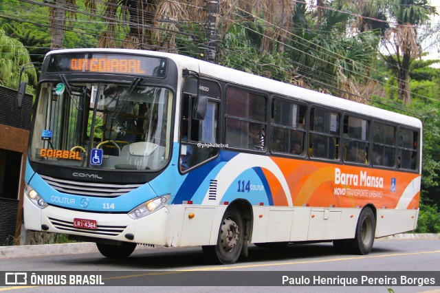 Colitur Transportes Rodoviários 114 na cidade de Barra Mansa, Rio de Janeiro, Brasil, por Paulo Henrique Pereira Borges. Número da foto: #12744658.