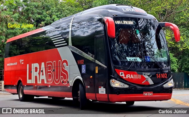 Lirabus 14102 na cidade de São Paulo, São Paulo, Brasil, por Carlos Júnior. Número da foto: #12745928.