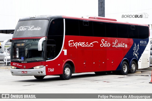 Expresso São Luiz 7360 na cidade de Goiânia, Goiás, Brasil, por Felipe Pessoa de Albuquerque. Número da foto: #12745216.