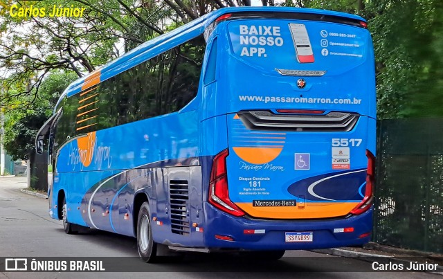 Empresa de Ônibus Pássaro Marron 5517 na cidade de São Paulo, São Paulo, Brasil, por Carlos Júnior. Número da foto: #12747246.