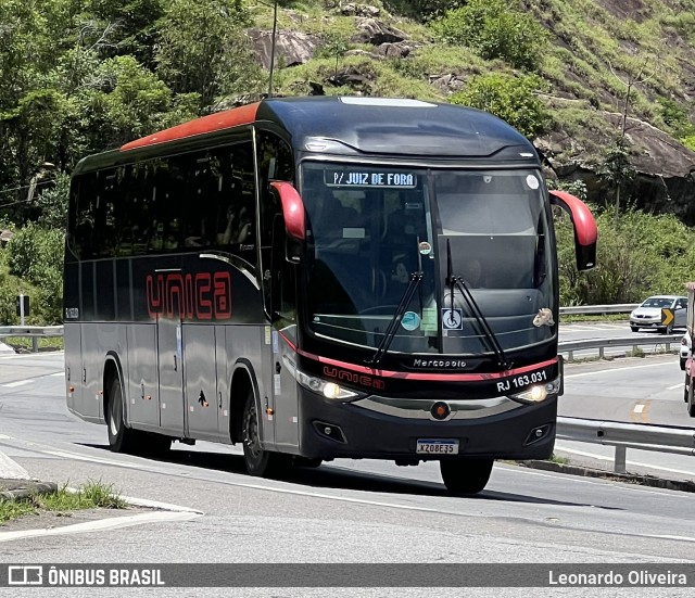 Transportes Única Petrópolis RJ 163.031 na cidade de Petrópolis, Rio de Janeiro, Brasil, por Leonardo Oliveira. Número da foto: #12748088.