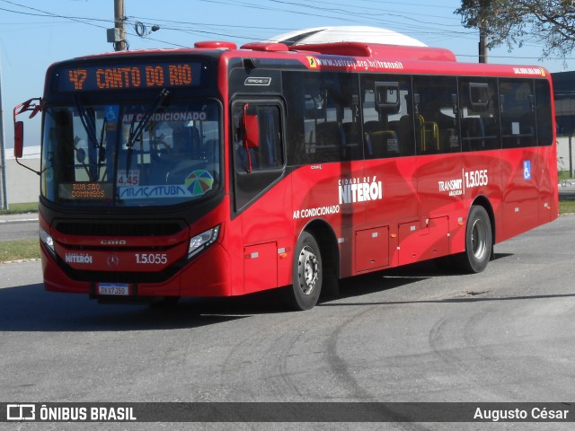 Viação Araçatuba 1.5.055 na cidade de Niterói, Rio de Janeiro, Brasil, por Augusto César. Número da foto: #12747966.