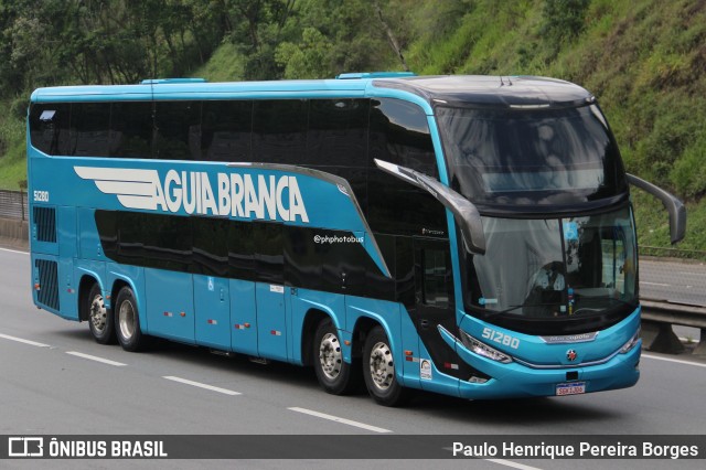 Viação Águia Branca 51280 na cidade de Piraí, Rio de Janeiro, Brasil, por Paulo Henrique Pereira Borges. Número da foto: #12748870.