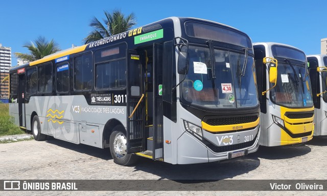 VC3 - Viação Cidade Três Lagoas 3011 na cidade de Rio de Janeiro, Rio de Janeiro, Brasil, por Victor  Oliveira. Número da foto: #12747058.