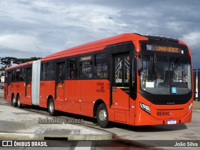 Transporte Coletivo Glória BE600 na cidade de Curitiba, Paraná, Brasil, por João Silva. Número da foto: #12746853.