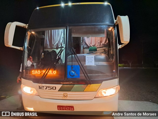 Empresa Gontijo de Transportes 12750 na cidade de Jequié, Bahia, Brasil, por Andre Santos de Moraes. Número da foto: #12747938.