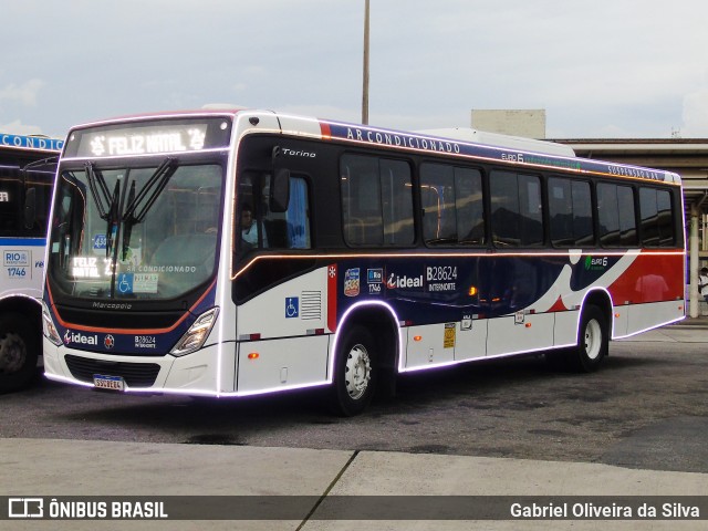 Viação Ideal B28624 na cidade de Rio de Janeiro, Rio de Janeiro, Brasil, por Gabriel Oliveira da Silva. Número da foto: #12747827.
