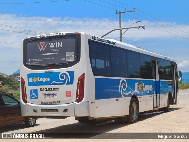 Rio Lagos Transportes SAQ.03.022 na cidade de Saquarema, Rio de Janeiro, Brasil, por Miguel Souza. Número da foto: #12695925.