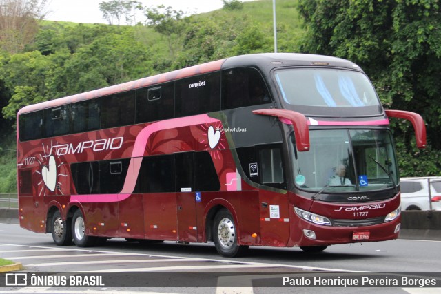Viação Sampaio 11727 na cidade de Piraí, Rio de Janeiro, Brasil, por Paulo Henrique Pereira Borges. Número da foto: #12698181.