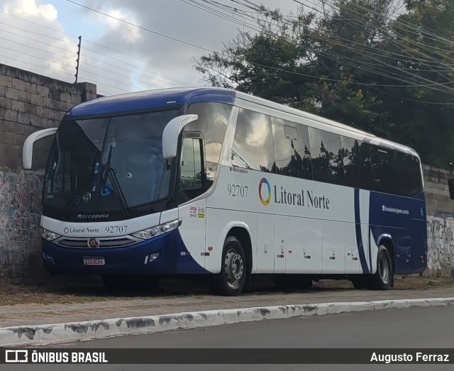 Viação Litoral Norte 92707 na cidade de Salvador, Bahia, Brasil, por Augusto Ferraz. Número da foto: #12698429.