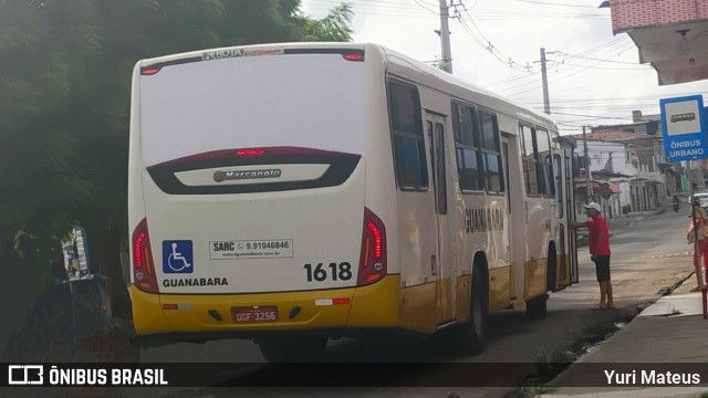 Transportes Guanabara 1618 na cidade de Natal, Rio Grande do Norte, Brasil, por Yuri Mateus. Número da foto: #12698733.