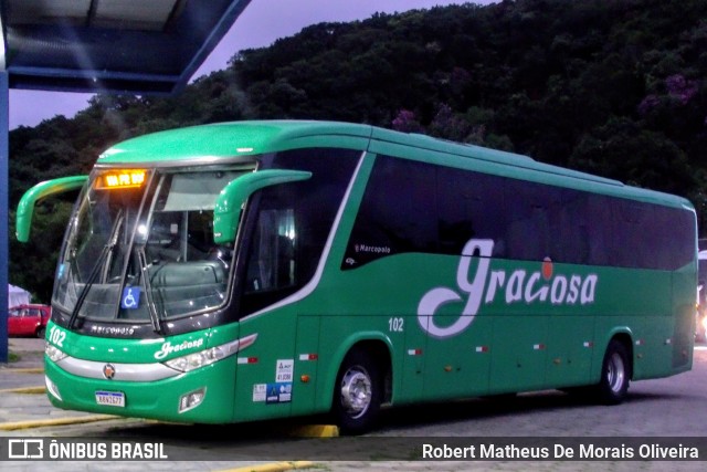 Viação Graciosa 102 na cidade de Guaratuba, Paraná, Brasil, por Robert Matheus De Morais Oliveira. Número da foto: #12698567.