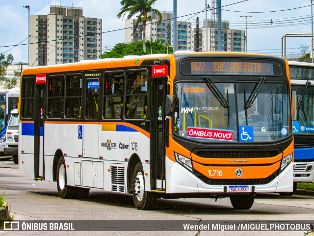 Itamaracá Transportes 1.716 na cidade de Paulista, Pernambuco, Brasil, por Wendel Miguel /MIGUELPHOTOBUS. Número da foto: #12696770.