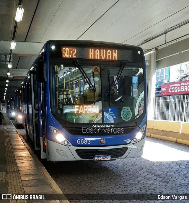 SOPAL - Sociedade de Ônibus Porto-Alegrense Ltda. 6683 na cidade de Porto Alegre, Rio Grande do Sul, Brasil, por Edson Vargas. Número da foto: #12698588.