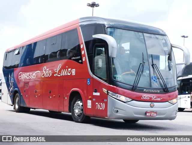 Expresso São Luiz 7620 na cidade de Goiânia, Goiás, Brasil, por Carlos Daniel Moreira Batista. Número da foto: #12697434.
