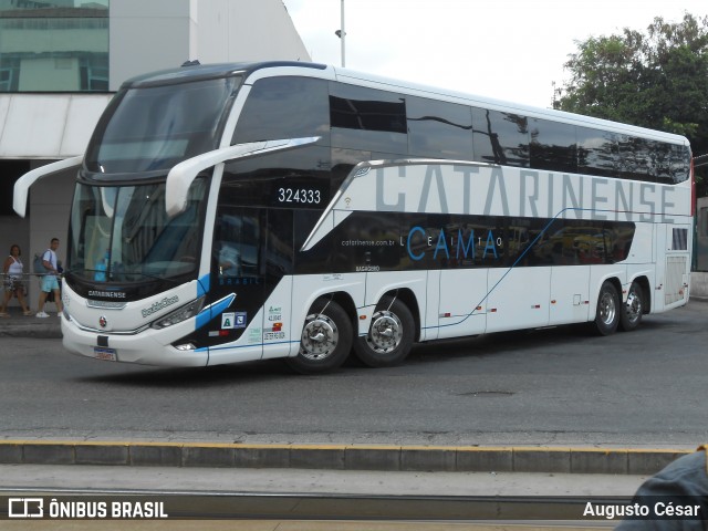 Auto Viação Catarinense 324333 na cidade de Rio de Janeiro, Rio de Janeiro, Brasil, por Augusto César. Número da foto: #12698517.