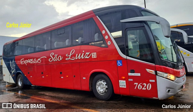 Expresso São Luiz 7620 na cidade de Goiânia, Goiás, Brasil, por Carlos Júnior. Número da foto: #12696153.