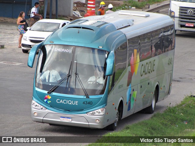 Cacique Transportes 4340 na cidade de Salvador, Bahia, Brasil, por Victor São Tiago Santos. Número da foto: #12696819.