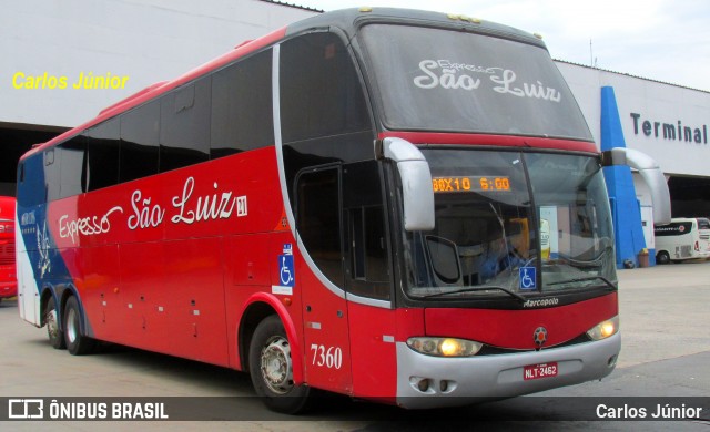 Expresso São Luiz 7360 na cidade de Goiânia, Goiás, Brasil, por Carlos Júnior. Número da foto: #12696140.