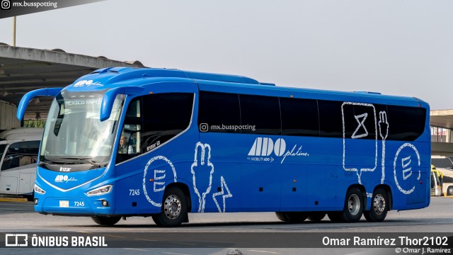 ADO - Autobuses de Oriente 7245 na cidade de Gustavo A. Madero, Ciudad de México, México, por Omar Ramírez Thor2102. Número da foto: #12697308.