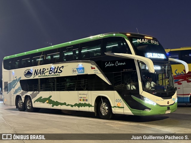 Nar-Bus Internacional 405 na cidade de Santiago, Santiago, Metropolitana de Santiago, Chile, por Juan Guillermo Pacheco S.. Número da foto: #12751516.