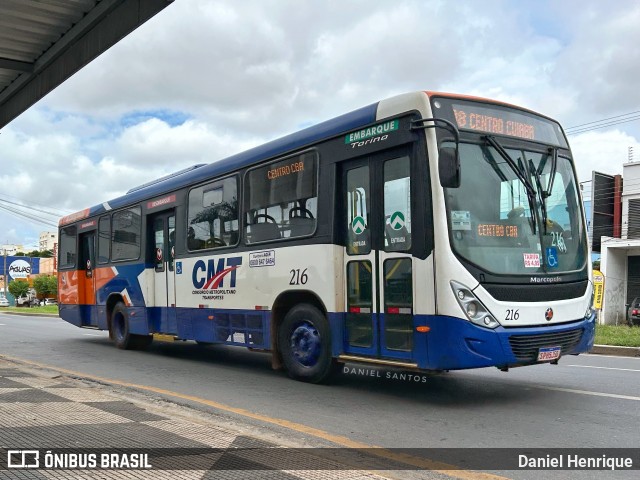 CMT - Consórcio Metropolitano Transportes 216 na cidade de Cuiabá, Mato Grosso, Brasil, por Daniel Henrique. Número da foto: #12750257.