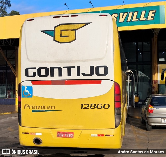 Empresa Gontijo de Transportes 12860 na cidade de Perdões, Minas Gerais, Brasil, por Andre Santos de Moraes. Número da foto: #12751866.