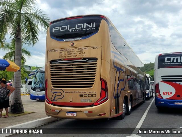 Poloni Turismo 6000 na cidade de Aparecida, São Paulo, Brasil, por João Marcos William. Número da foto: #12750335.