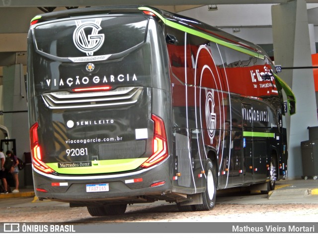 Viação Garcia 92081 na cidade de Joinville, Santa Catarina, Brasil, por Matheus Vieira Mortari. Número da foto: #12750205.
