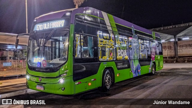 Nortran Transportes Coletivos 9201 na cidade de Porto Alegre, Rio Grande do Sul, Brasil, por Júnior Wandame. Número da foto: #12750925.