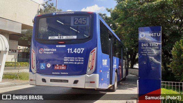 Viação Pirajuçara 11.407 na cidade de São Paulo, São Paulo, Brasil, por Samucão (Pobr3). Número da foto: #12751596.