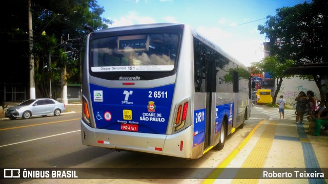 Transcooper > Norte Buss 2 6511 na cidade de São Paulo, São Paulo, Brasil, por Roberto Teixeira. Número da foto: #12753889.